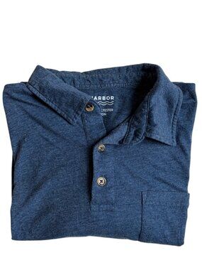 Fair Harbor Men's Polo Shirt (Heathered Navy Blue) - XL